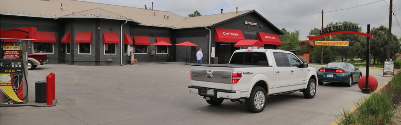 Car wash line and fuel pump